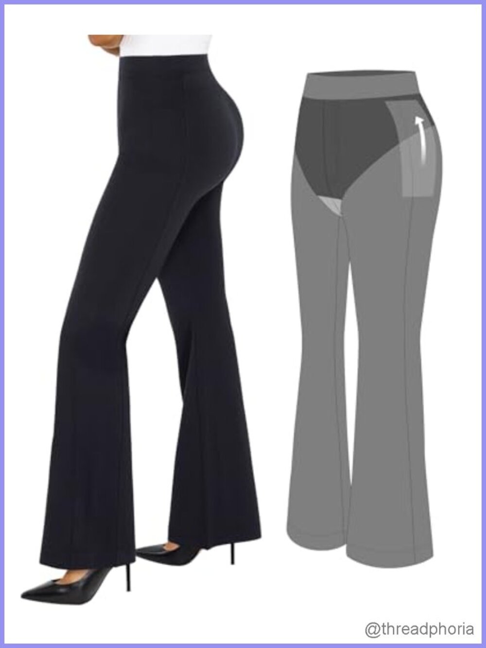 High Waisted Tummy Control Flare Pants